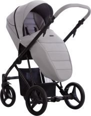 Детская коляска 2 в 1 Bebetto Flavio PRO 10 gray, 100% Эко-кожа